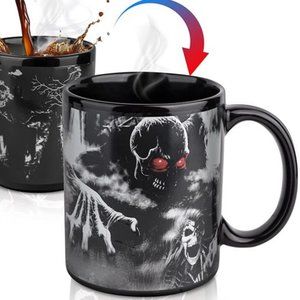 Skeleton Zombie Color Changing Mug Magic Color Thermal Heat Sensitive 12-Ounce